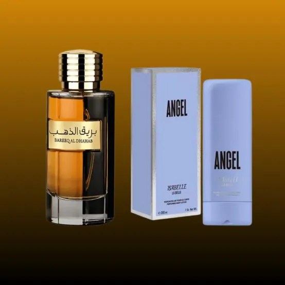 COMBO – Perfume Al Wataniah Bareeq Al Dhahab Edp 100ml + Creme Corporal Hidratante Angel 200ml Isabelle La Belle