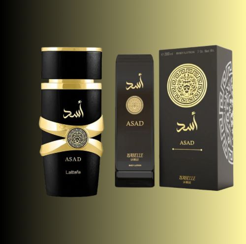 COMBO - ASAD – Creme Hidratante Corporal 200g Asad Isabelle + Perfume Asad Lattafa – 100ml